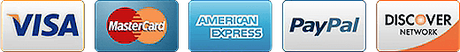 Visa, Mastercard, American Express, Discover